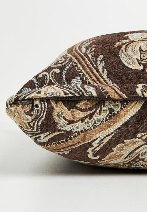 Sixth Floor - Royal Crest Cushion Cover - Brown