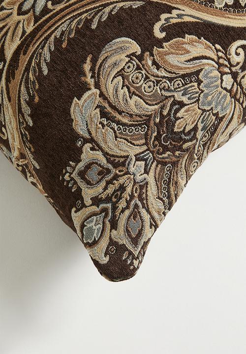 Sixth Floor - Royal Crest Cushion Cover - Brown