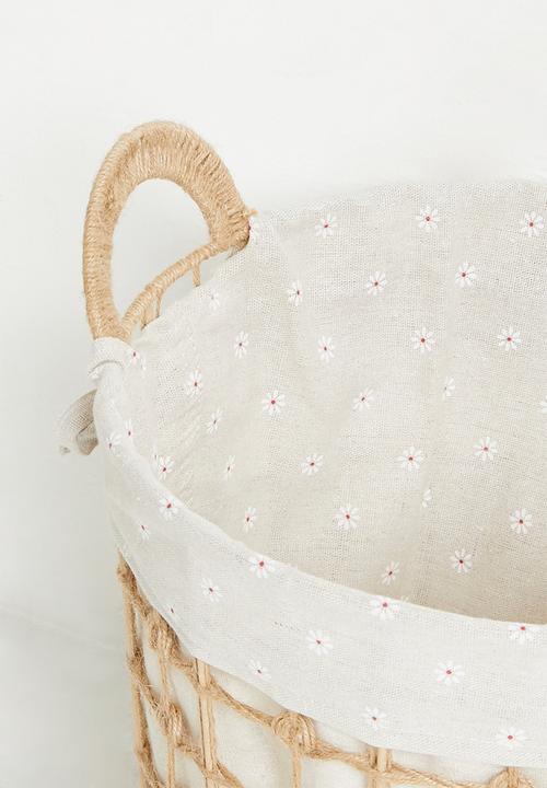 Pop Candy - Rope macrame small design laundry basket - sand dune