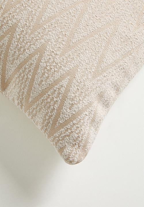 Sixth Floor - Chevron Cushion Cover - White & neutral