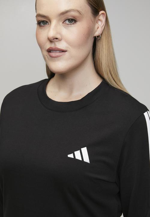 adidas Performance - Plus w 3s crew dress - black & white