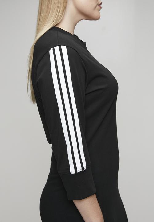 adidas Performance - Plus w 3s crew dress - black & white