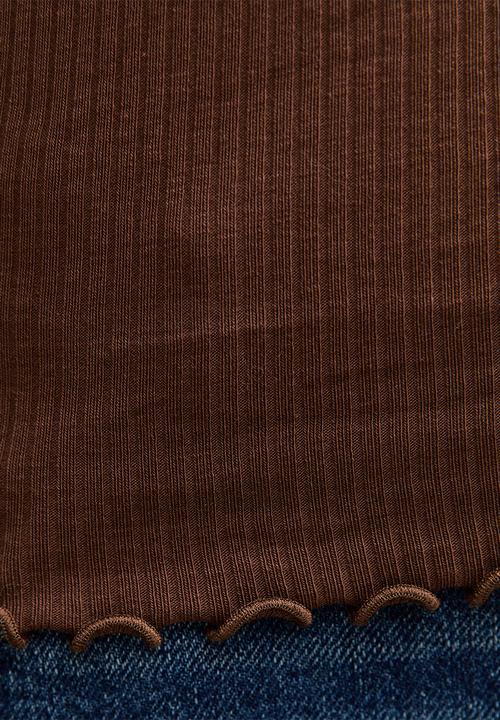 New Look - Ss babylock tee - dark brown