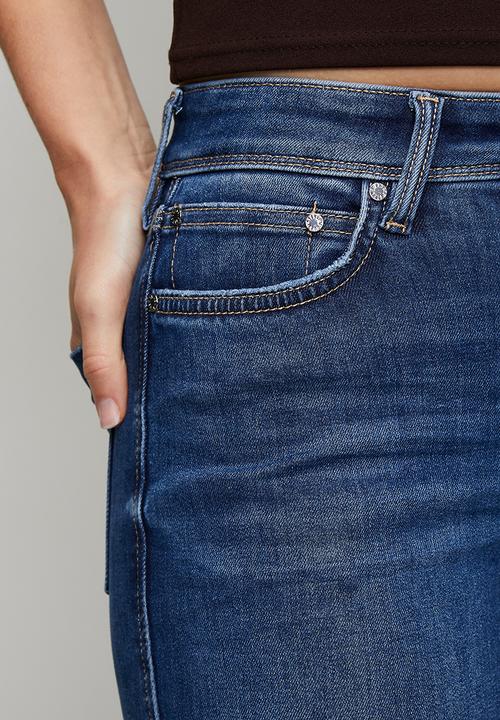 Steve Madden - Ladies eva curvy dark wash skinny - dark blue