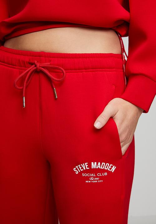 Steve Madden - Ladies tiffany wideleg scuba jogger - red