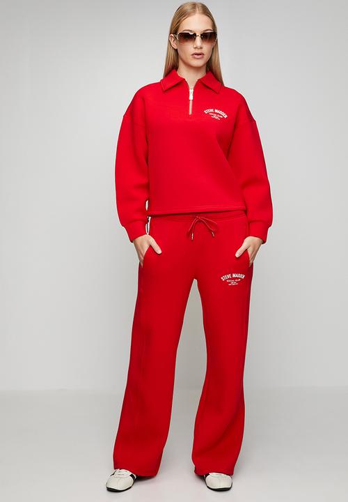 Steve Madden - Ladies tiffany wideleg scuba jogger - red