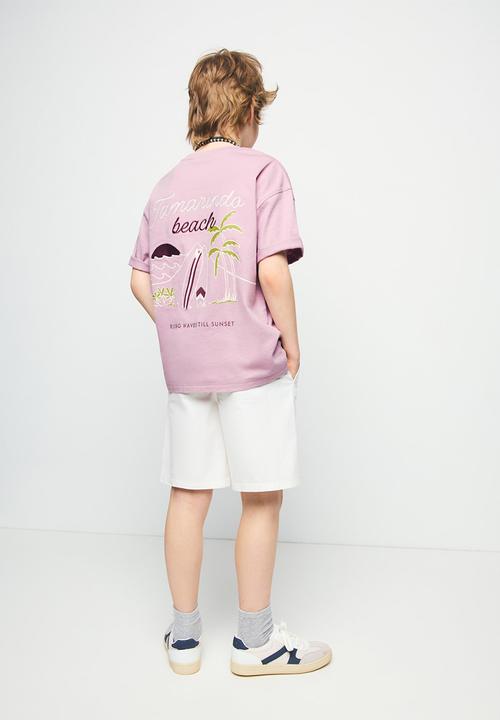 MANGO - T-Shirt Tamari - Light/Pastel Purple
