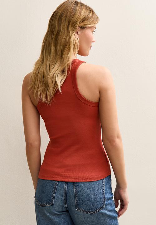 New Look - Vde ss26 racer vest - dk red