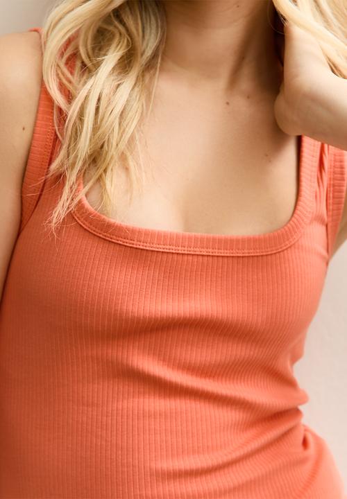 New Look - Vde ss26 square neck vest - bright orange