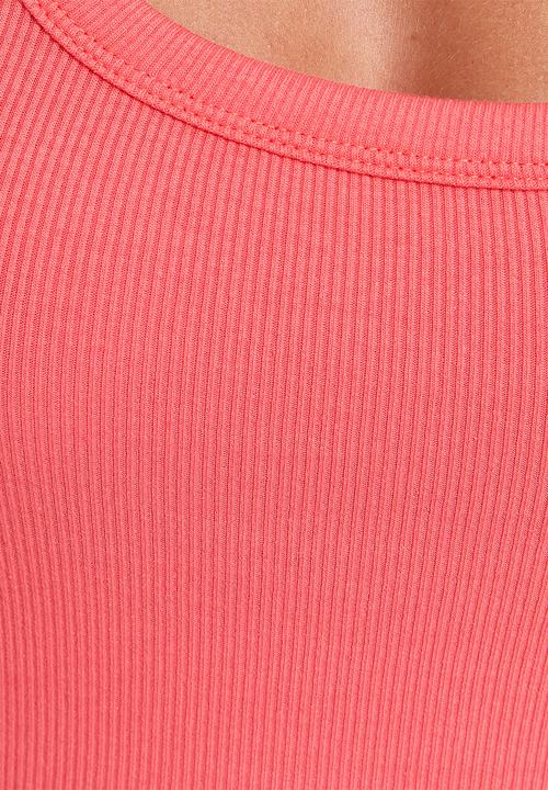 New Look - Wide trim scoop vest - dark coral