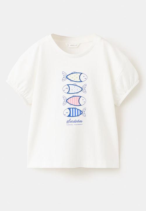 MANGO - T-shirt sardine - Natural