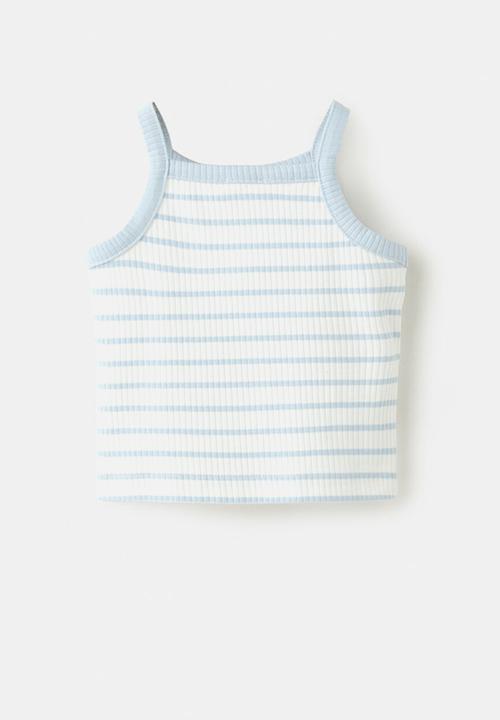 MANGO - T-shirt BRIB - Light Pastel Blue