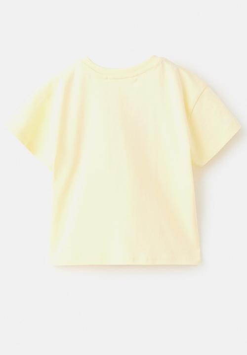 MANGO - T-Shirt ete - Light/Pastel Yellow