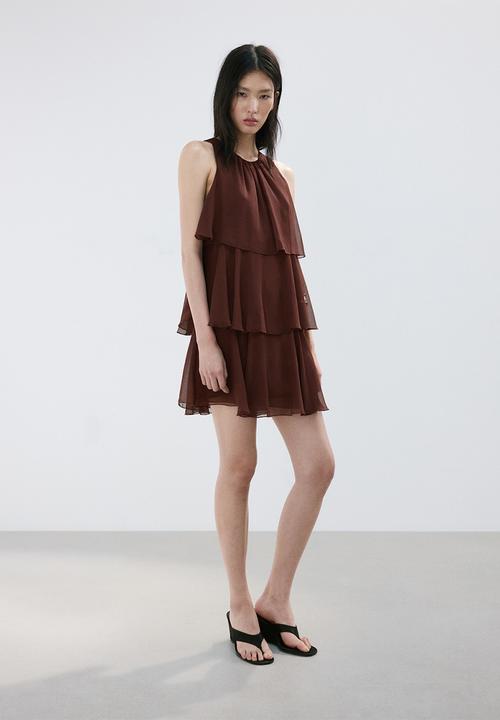 MANGO - Dress cake - dark brown