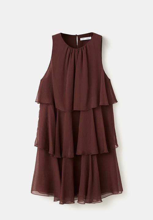 MANGO - Dress cake - dark brown
