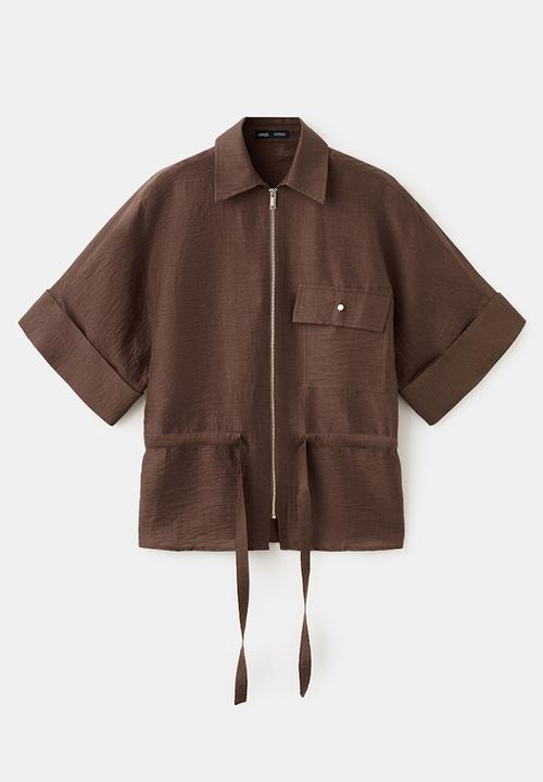 MANGO - Blouse safa - brown