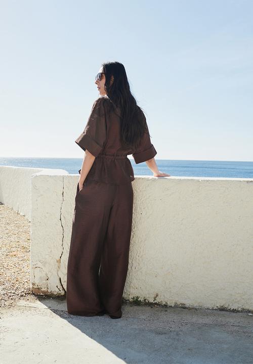 MANGO - Blouse safa - brown