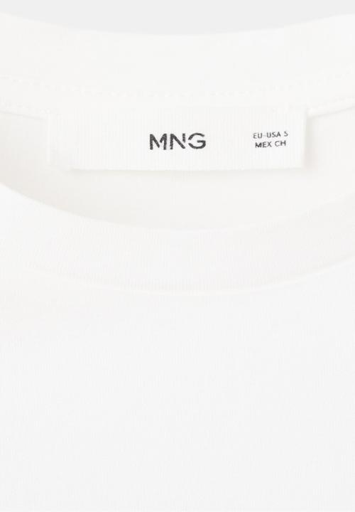 MANGO - T-shirt flori - white