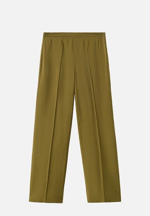 MANGO - Trousers nudo - green