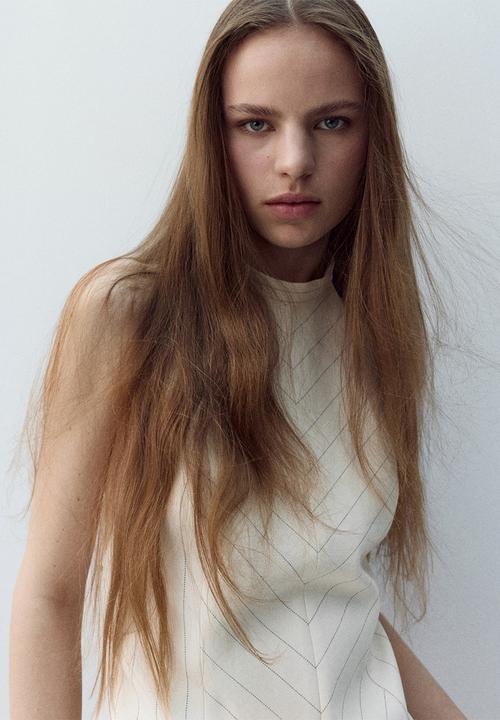 MANGO - Top argelia - light beige