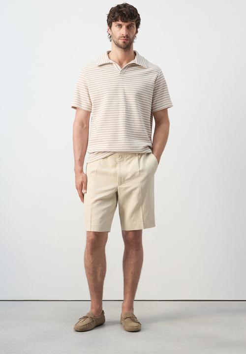 MANGO - Poloshirt Xavir - Beige