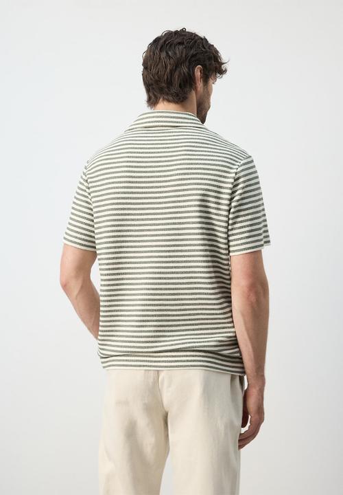 MANGO - Poloshirt Xavir - Medium Green