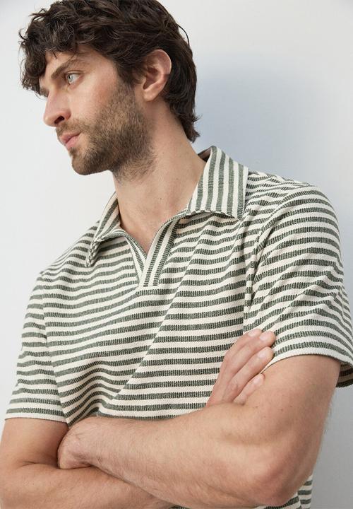 MANGO - Poloshirt Xavir - Medium Green