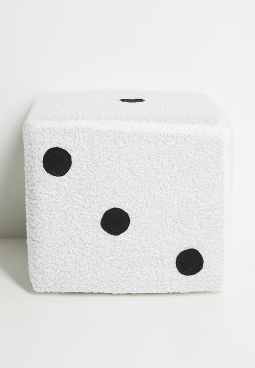 Pop Candy - Dice shaped stool - white