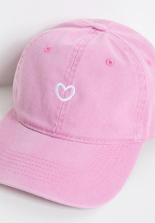 Pop Candy - Heart embroidered snapback - pink