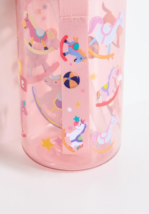 Pop Candy - Carousel pony printed water bottle - pink