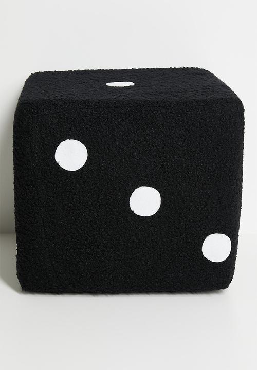 Pop Candy - Dice shaped stool - black