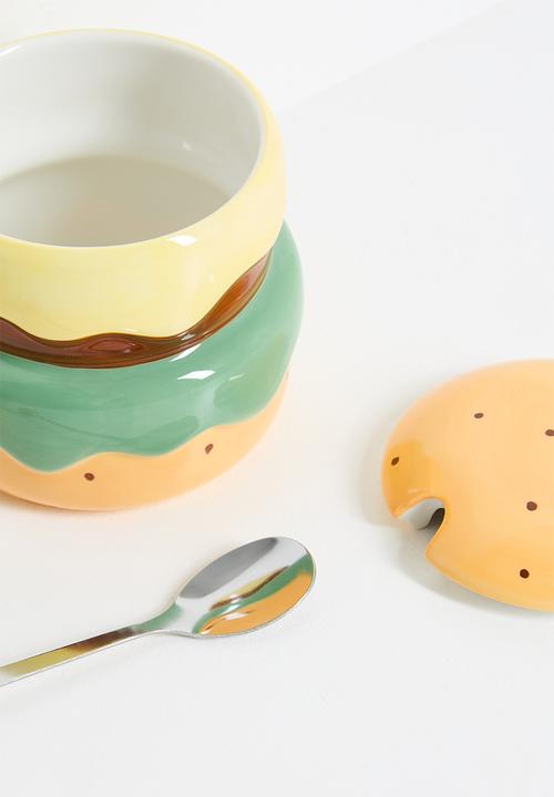 Pop Candy - Ceramic burger mug with lid - multi