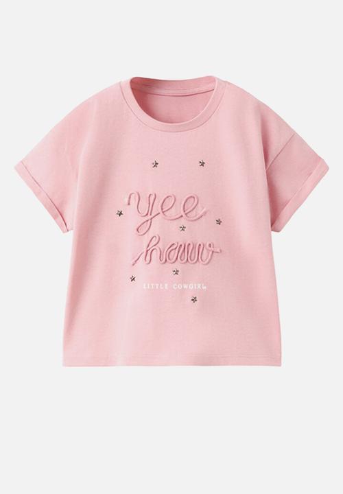 MANGO - T-Shirt Yee - Pink