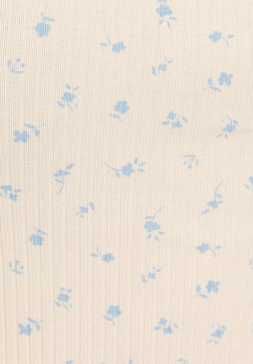 New Look - Vde ss26 floral square neck vest - blue pattern