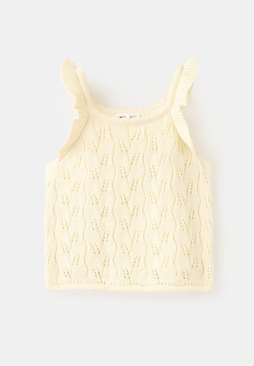 MANGO - Top Bonnie - Light/Pastel Yellow