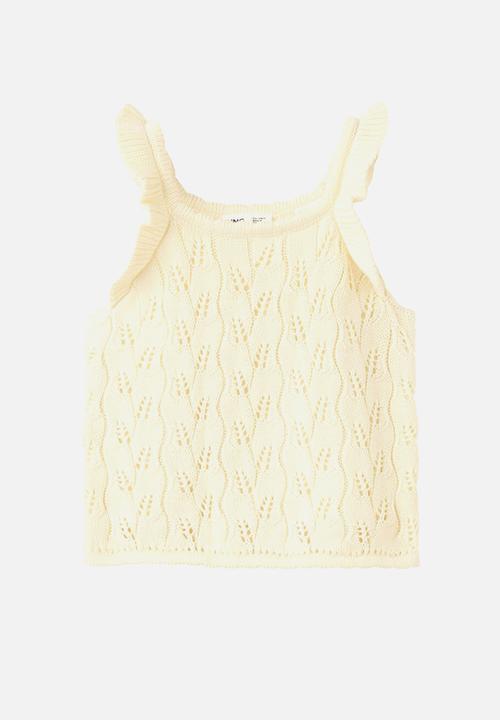MANGO - Top Bonnie - Light/Pastel Yellow