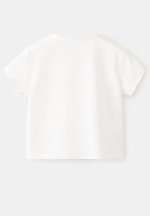MANGO - T-SHIRT CRAB - NATURAL WHITE