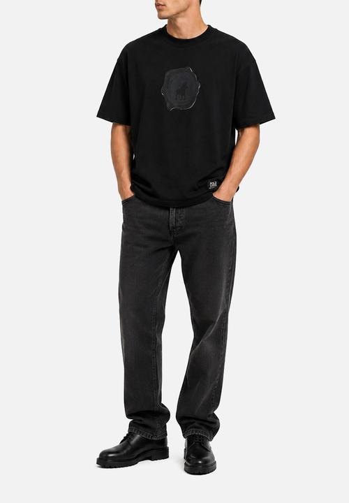 POLO - Sainte Pjc Ss Wax Stamp Logo Tee - Black