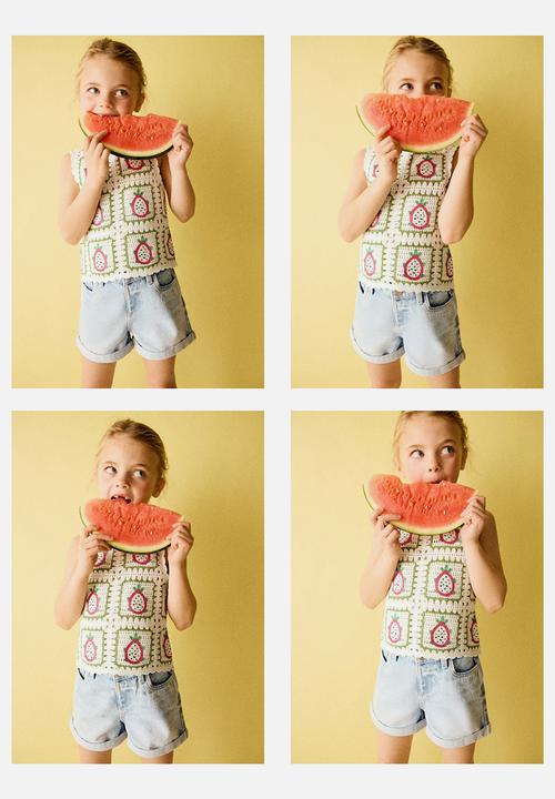 MANGO - Shorts NADI - Open Blue