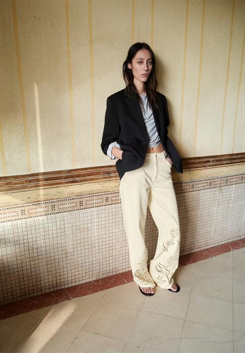 MANGO - Jeans doja - light/pastel yellow