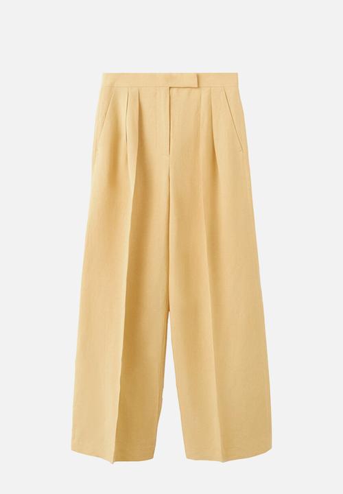 MANGO - Trousers mojito - medium yellow