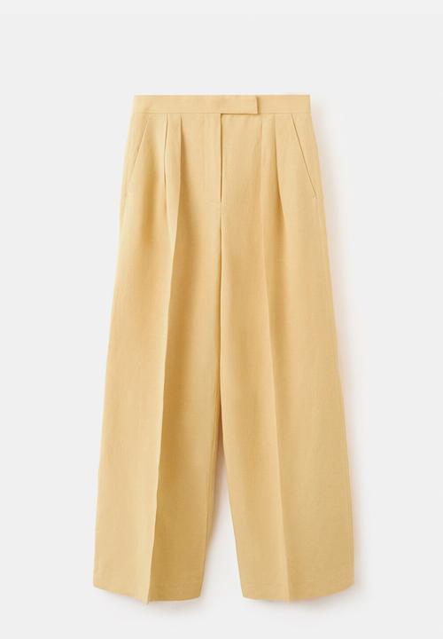 MANGO - Trousers mojito - medium yellow