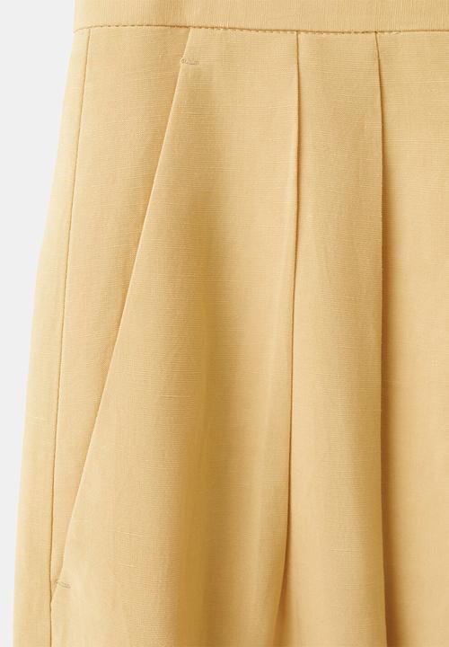 MANGO - Trousers mojito - medium yellow