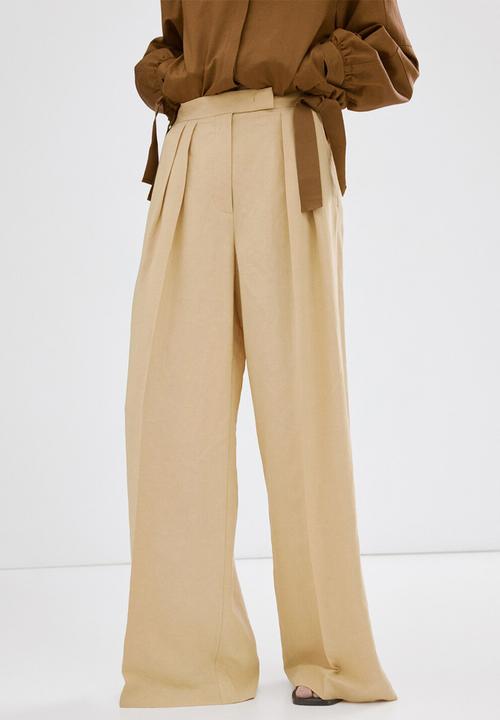 MANGO - Trousers mojito - medium yellow