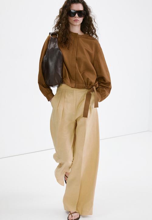 MANGO - Trousers mojito - medium yellow