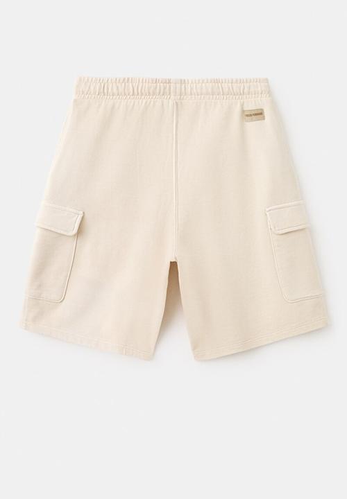 MANGO - BERMUDA SHORTS CARGO - LIGHT BEIGE