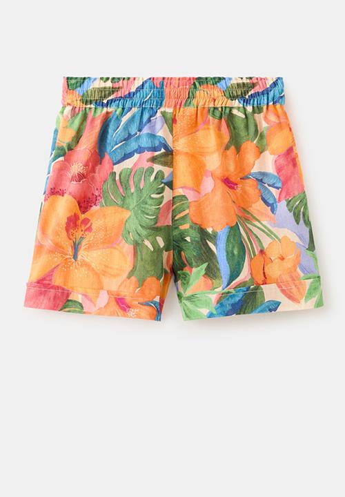 MANGO - SHORTS TROPISET - BRIGHT ORANGE