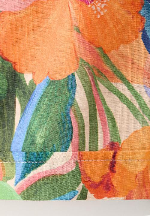 MANGO - SHORTS TROPISET - BRIGHT ORANGE