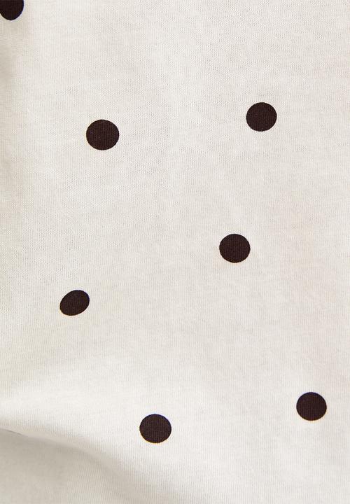 New Look - Vde spot frill sleeve - cream pattern