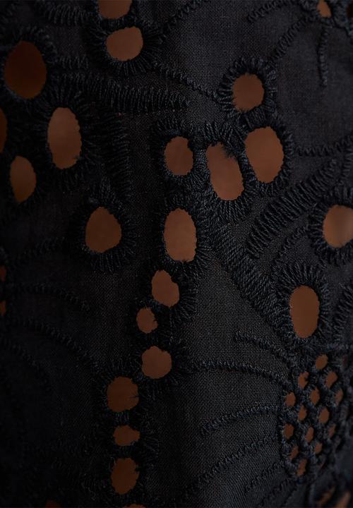 New Look - Vde broderie puff sleeve  - black